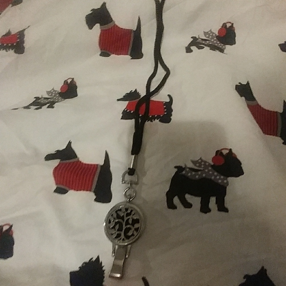 Tree of life oil diffuser necklace on black cord